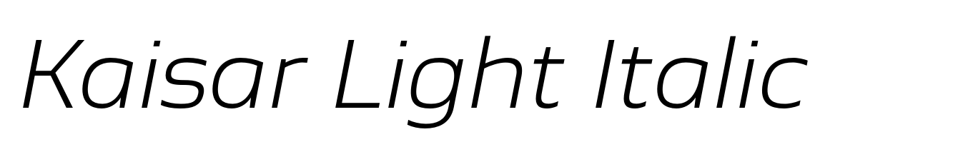 Kaisar Light Italic